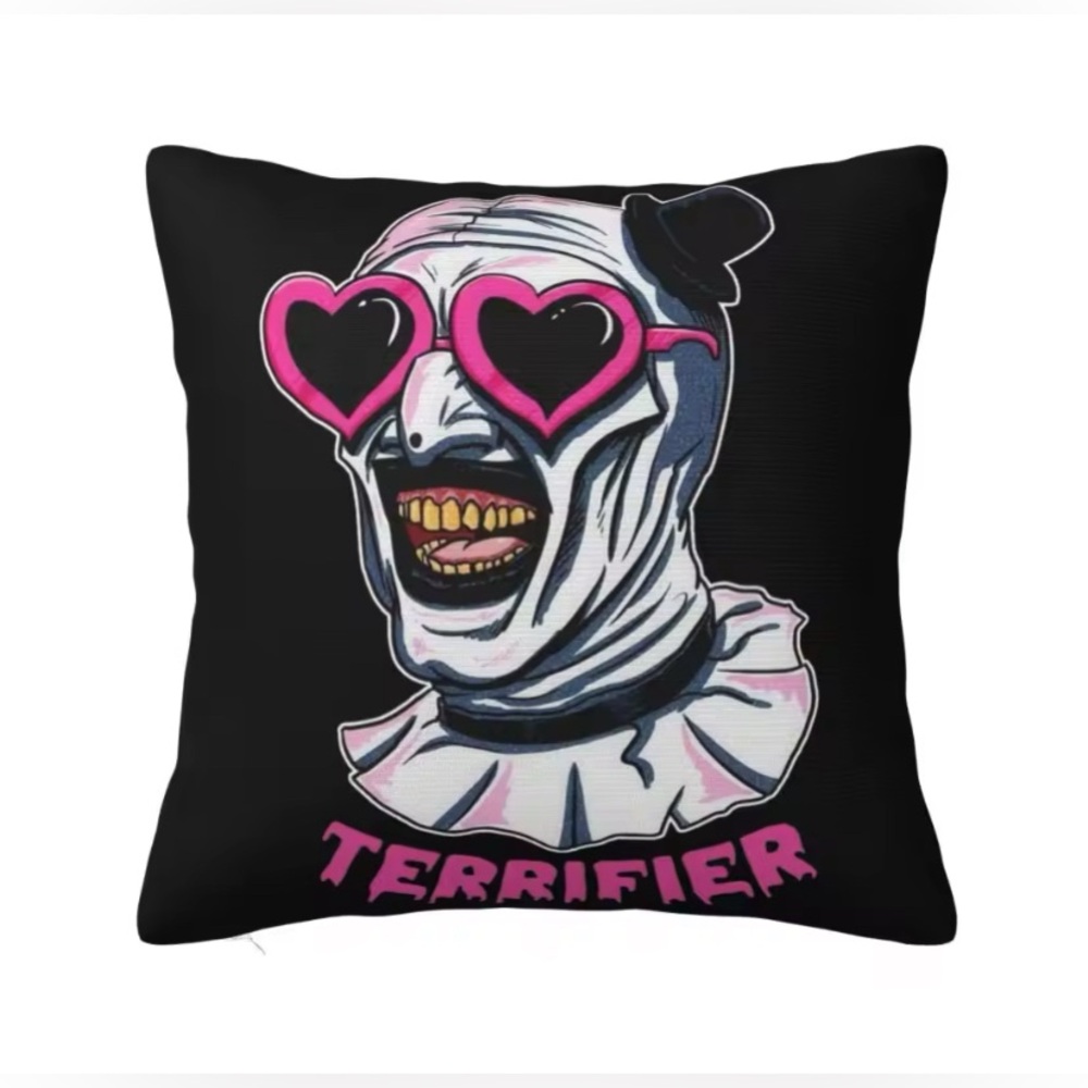 Horror Clown Movie Art Terrifier Pillowcase Double-sided Printing Fabric Cushion